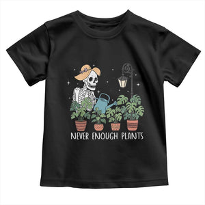Skeleton Monstera Lover Toddler T Shirt Never Enough Plants TS12 Black Print Your Wear