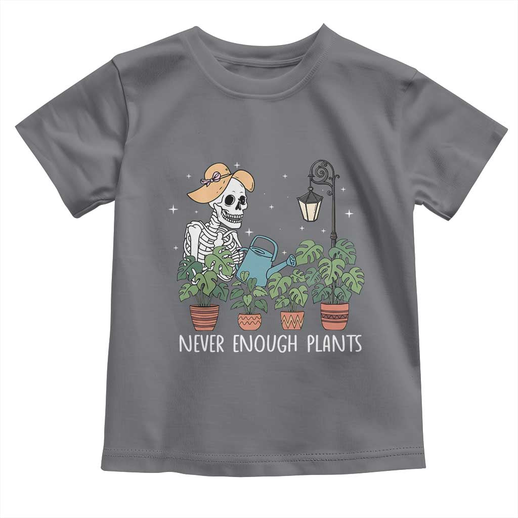 Skeleton Monstera Lover Toddler T Shirt Never Enough Plants TS12 Charcoal Print Your Wear