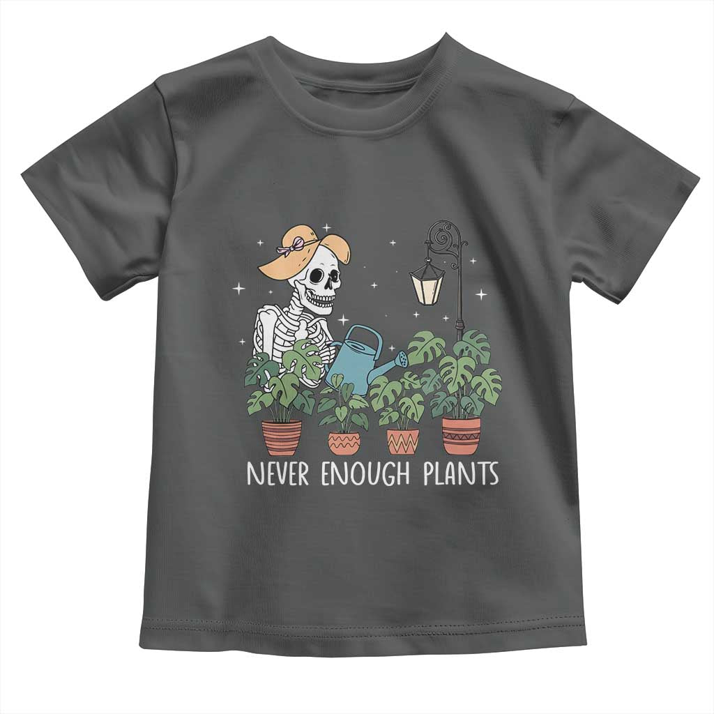 Skeleton Monstera Lover Toddler T Shirt Never Enough Plants TS12 Dark Heather Print Your Wear