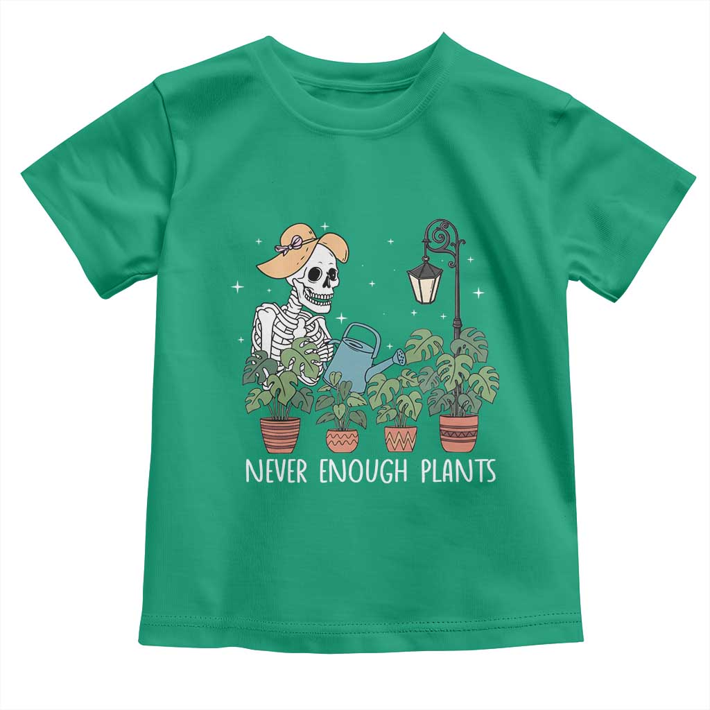 Skeleton Monstera Lover Toddler T Shirt Never Enough Plants TS12 Irish Green Print Your Wear