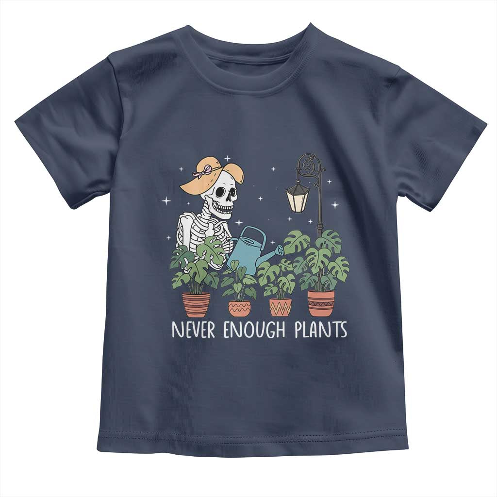 Skeleton Monstera Lover Toddler T Shirt Never Enough Plants TS12 Navy Print Your Wear