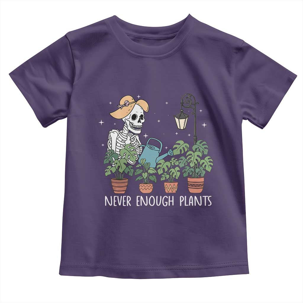 Skeleton Monstera Lover Toddler T Shirt Never Enough Plants TS12 Purple Print Your Wear