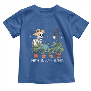 Skeleton Monstera Lover Toddler T Shirt Never Enough Plants TS12 Royal Blue Print Your Wear