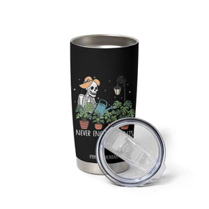 Skeleton Monstera Lover Tumbler Cup Never Enough Plants TS12 Print Your Wear
