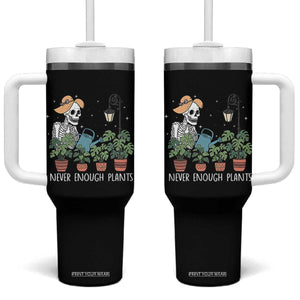 Skeleton Monstera Lover Tumbler With Handle Never Enough Plants TS12 One Size: 40 oz Black Print Your Wear