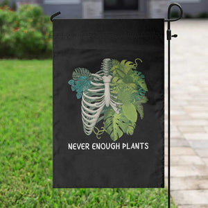 Monstera Plant Body Skeleton Garden Flag Never Enough Plants - Print Your Wear