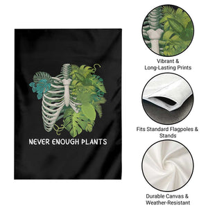 Monstera Plant Body Skeleton Garden Flag Never Enough Plants - Print Your Wear