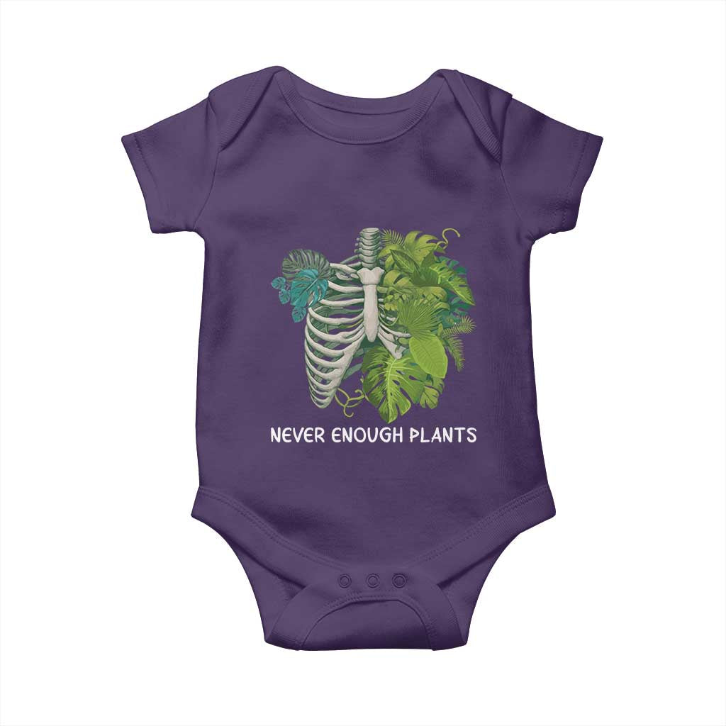 Monstera Plant Body Skeleton Baby Onesie Never Enough Plants TS12 Purple Print Your Wear
