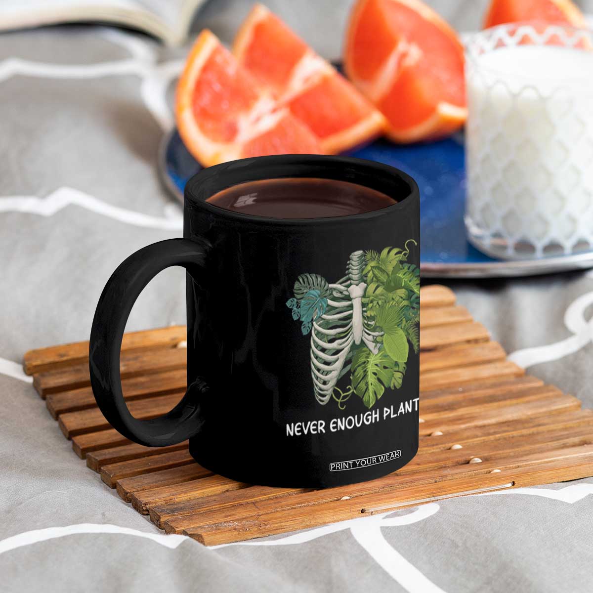 Monstera Plant Body Skeleton Coffee Mug Never Enough Plants TS12 Print Your Wear