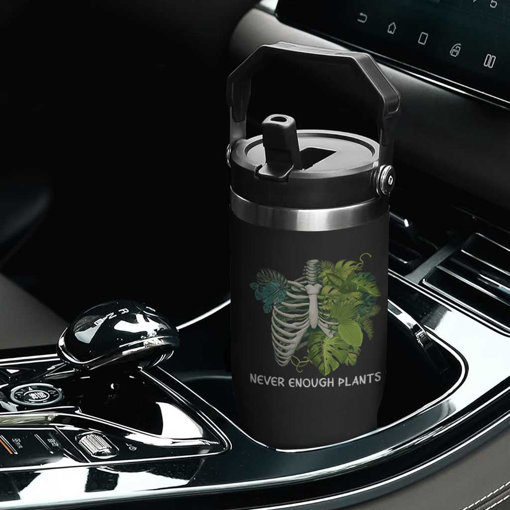 Monstera Plant Body Skeleton Flip Straw Tumbler Never Enough Plants TS12 Print Your Wear