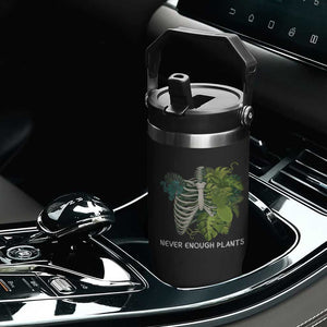 Monstera Plant Body Skeleton Flip Straw Tumbler Never Enough Plants TS12 Print Your Wear