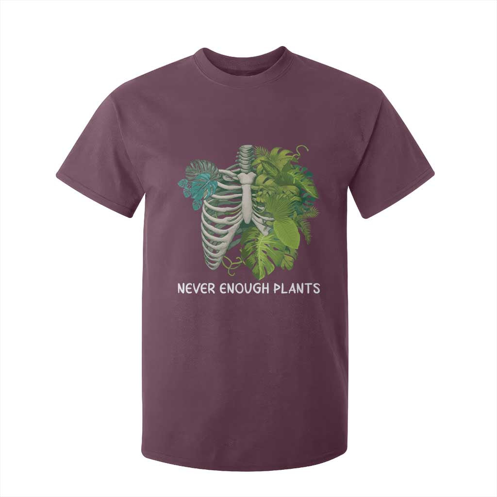 Monstera Plant Body Skeleton T Shirt For Kid Never Enough Plants TS12 Maroon Print Your Wear