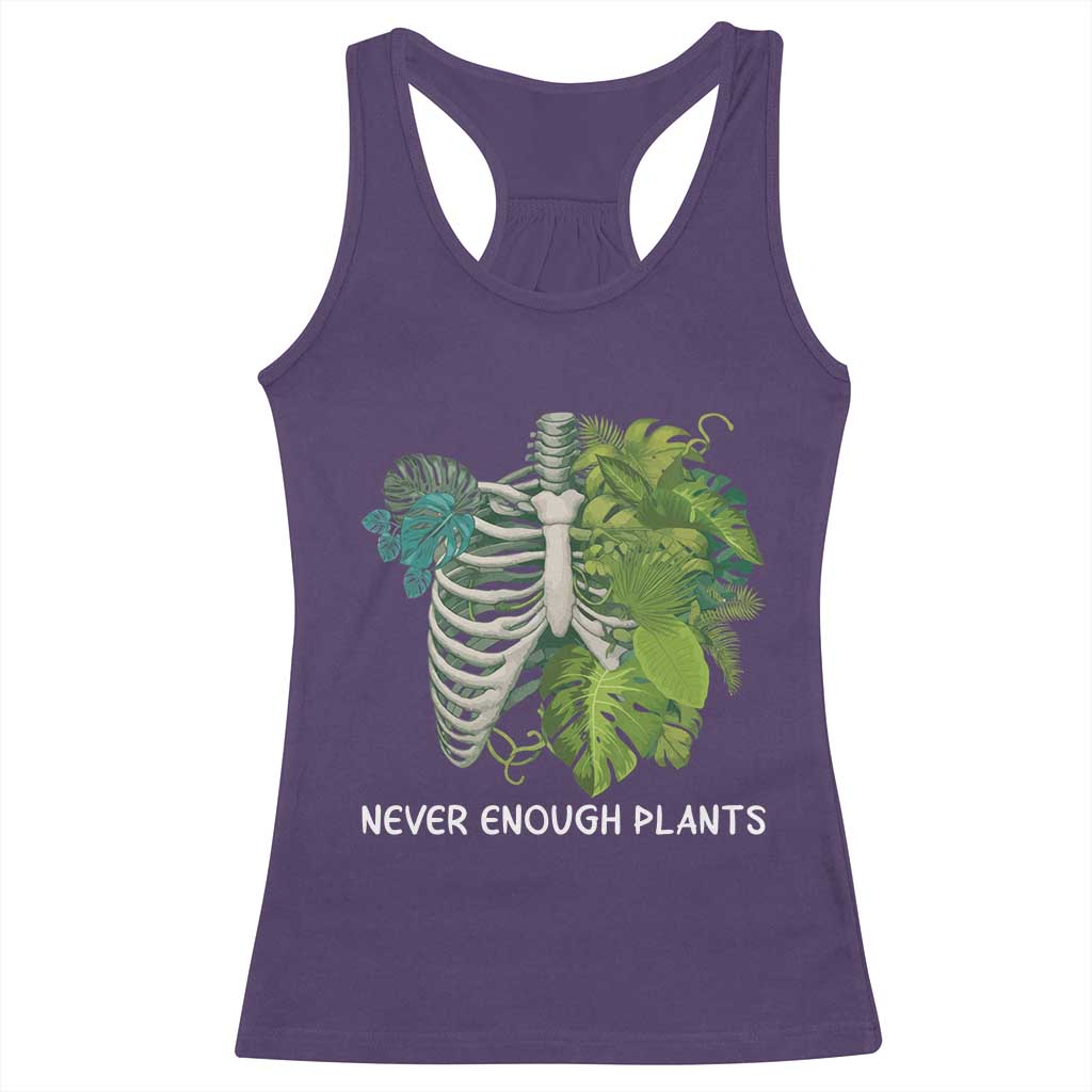 Monstera Plant Body Skeleton Racerback Tank Top Never Enough Plants TS12 Purple Print Your Wear