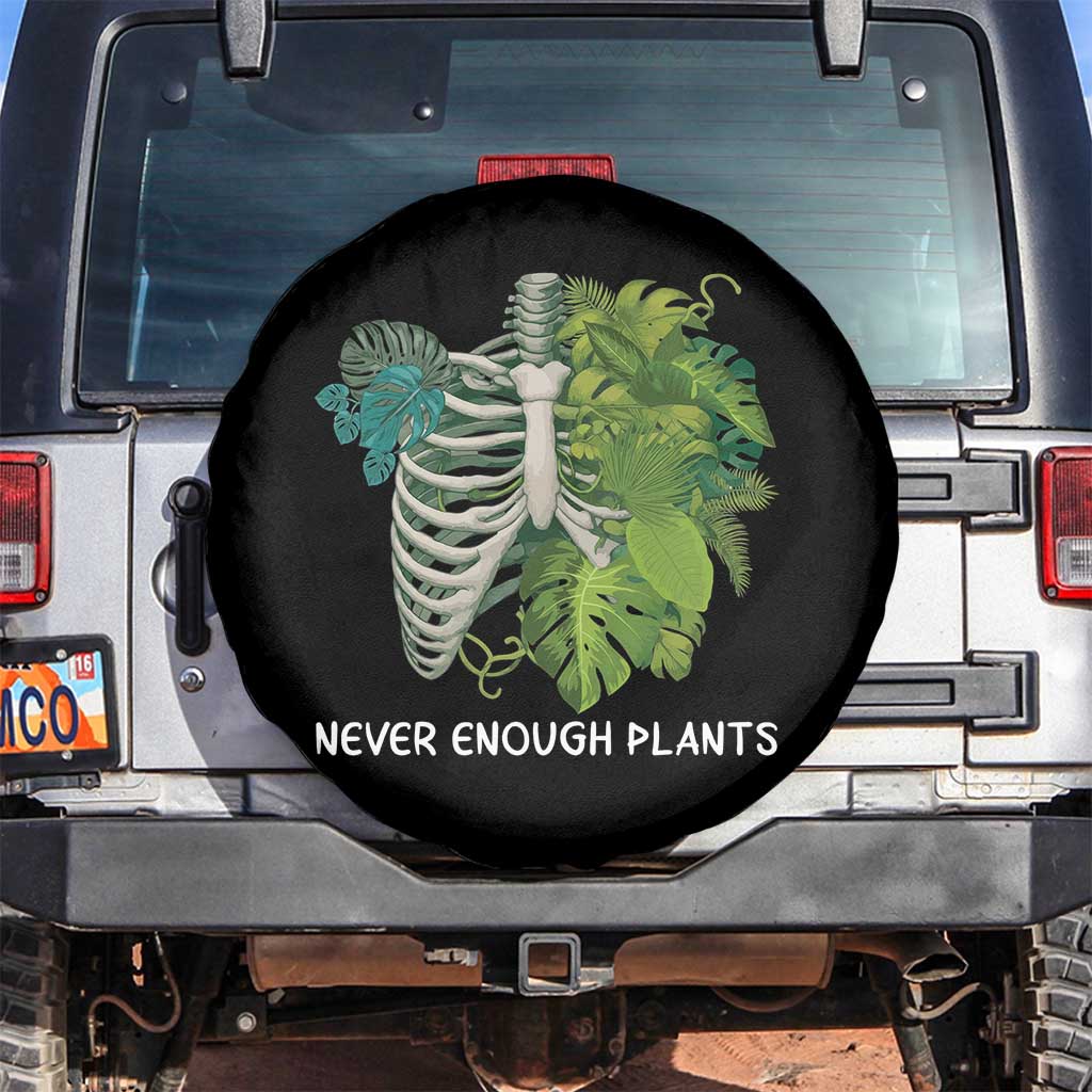Monstera Plant Body Skeleton Spare Tire Cover Never Enough Plants TS12 No hole Black Print Your Wear