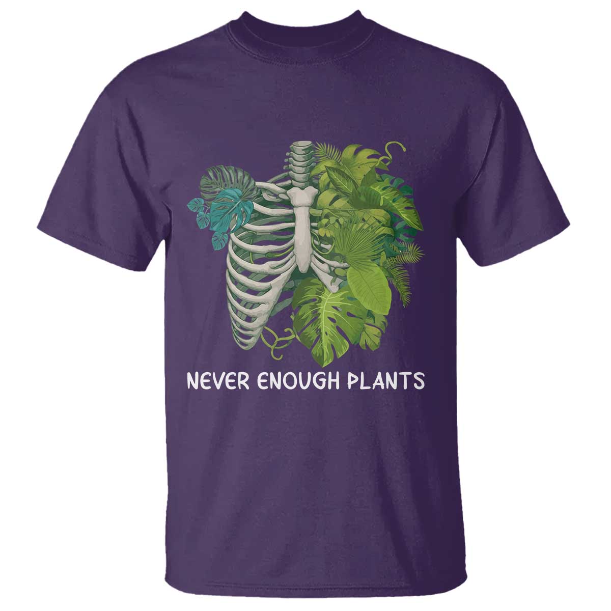 Monstera Plant Body Skeleton T Shirt Never Enough Plants TS12 Purple Print Your Wear