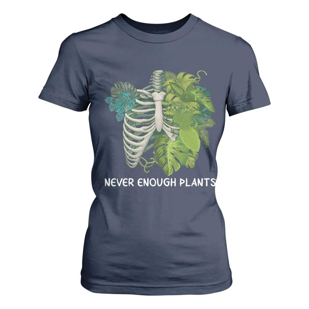 Monstera Plant Body Skeleton T Shirt For Women Never Enough Plants TS12 Navy Print Your Wear
