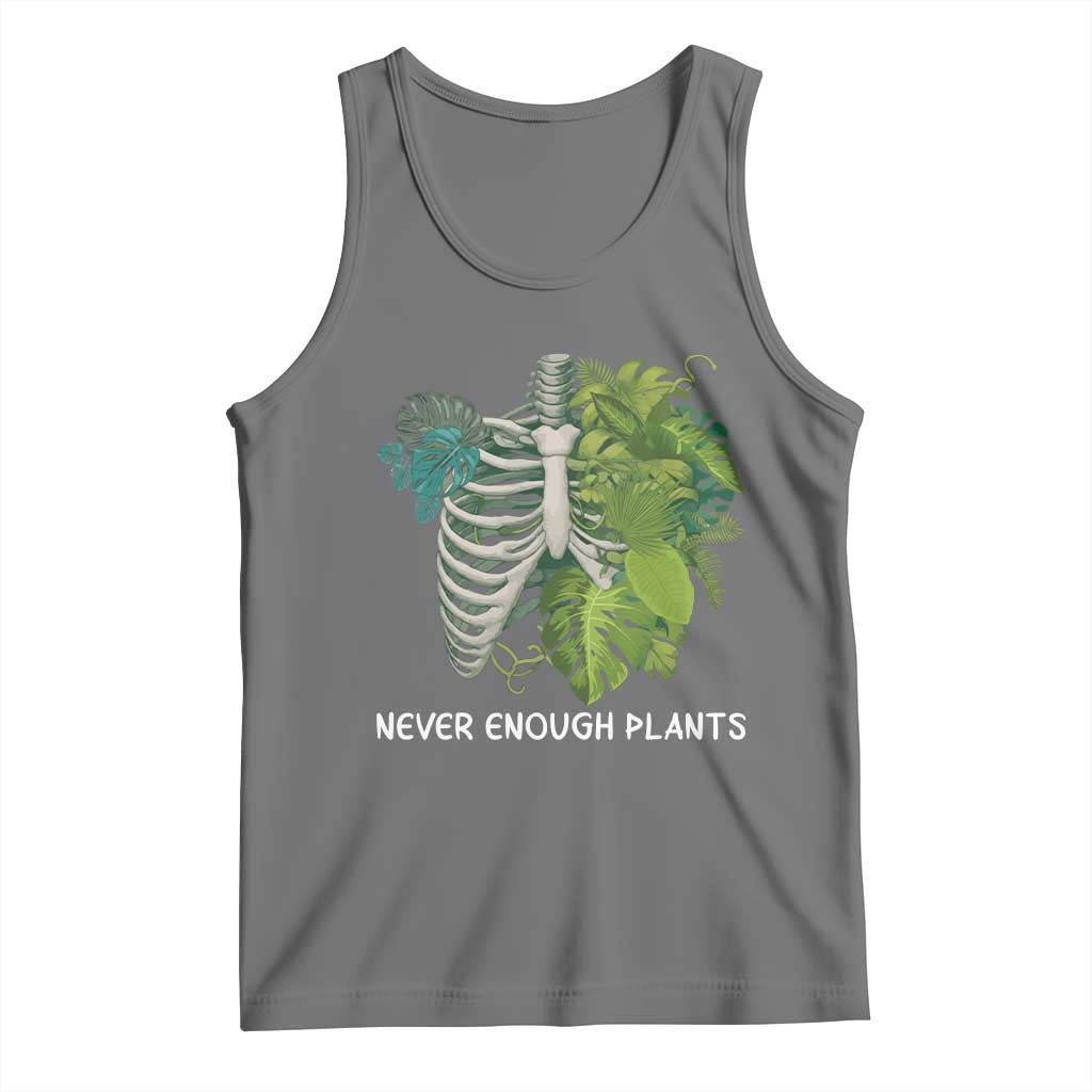 Monstera Plant Body Skeleton Tank Top Never Enough Plants TS12 Black Heather Print Your Wear