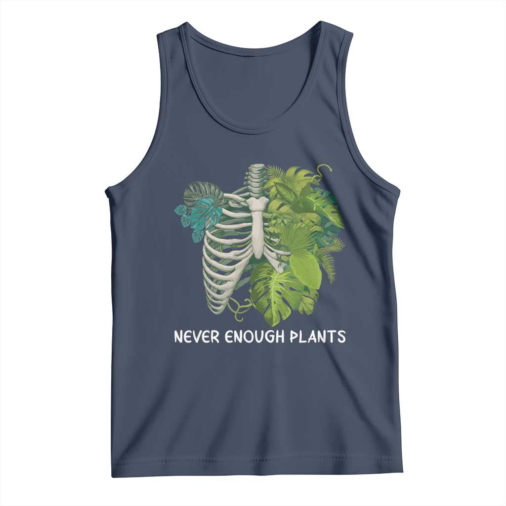 Monstera Plant Body Skeleton Tank Top Never Enough Plants TS12 Navy Print Your Wear