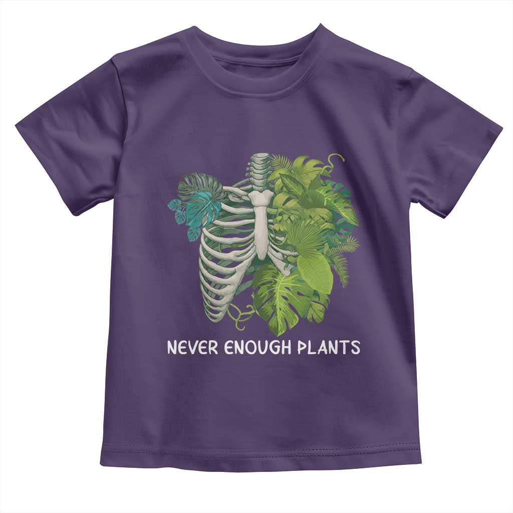 Monstera Plant Body Skeleton Toddler T Shirt Never Enough Plants TS12 Purple Print Your Wear