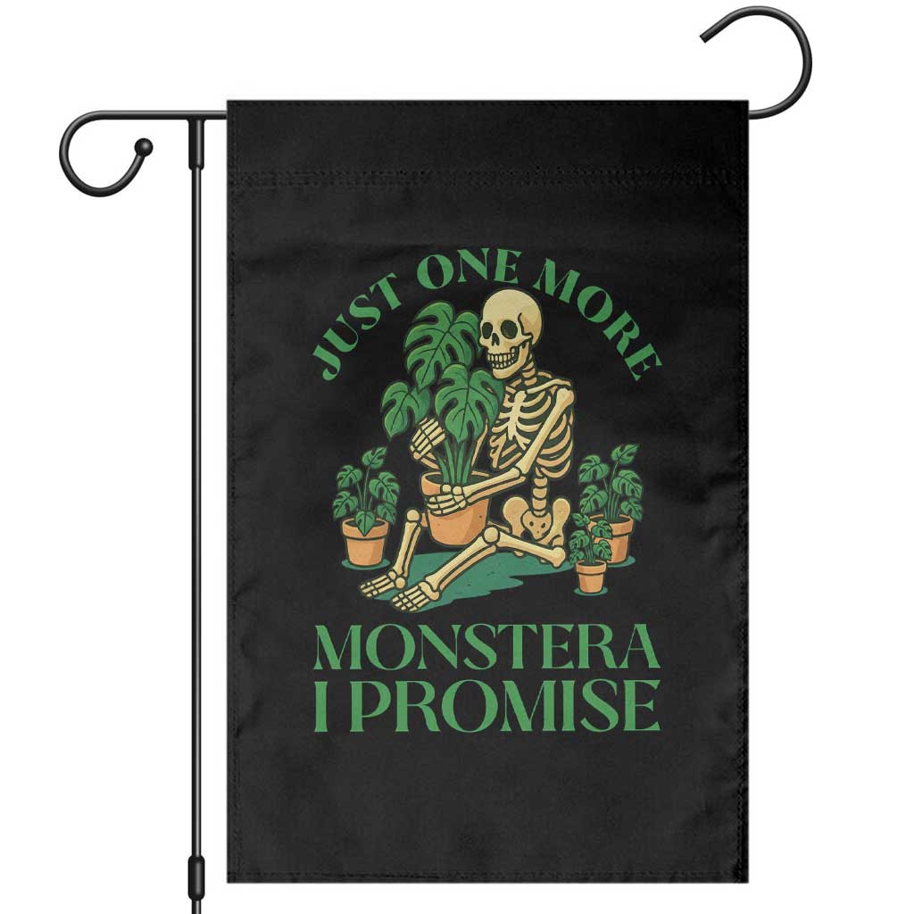 Just One More Monstera Garden Flag Skeleton Plant Lover Gift - Print Your Wear