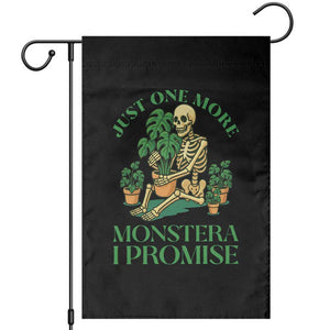 Just One More Monstera Garden Flag Skeleton Plant Lover Gift - Print Your Wear