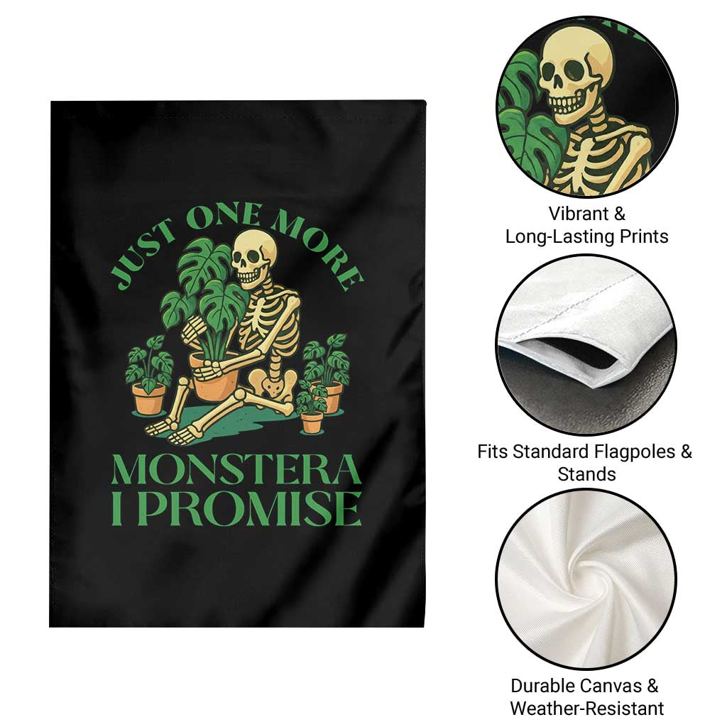 Just One More Monstera Garden Flag Skeleton Plant Lover Gift TS12 Print Your Wear
