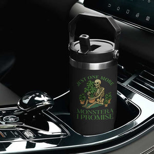 Just One More Monstera Flip Straw Tumbler Skeleton Plant Lover Gift TS12 Print Your Wear