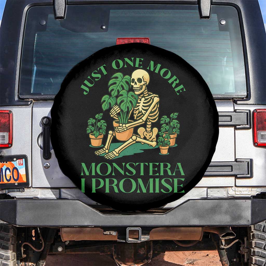 Just One More Monstera Spare Tire Cover Skeleton Plant Lover Gift TS12 No hole Black Print Your Wear