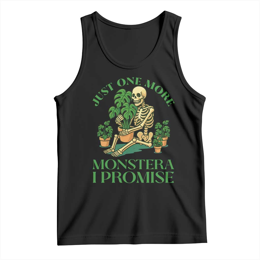 Just One More Monstera Tank Top Skeleton Plant Lover Gift TS12 Black Print Your Wear