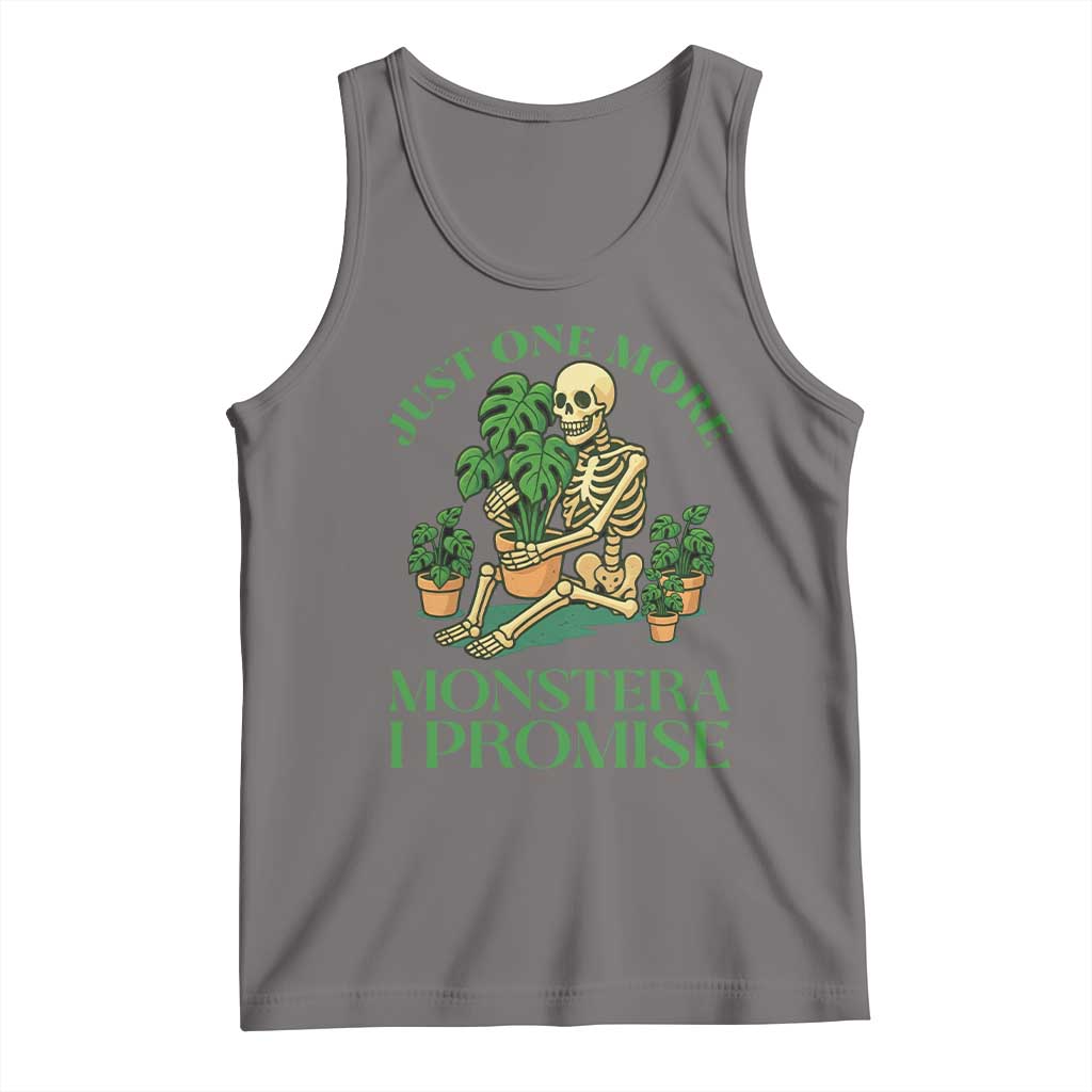 Just One More Monstera Tank Top Skeleton Plant Lover Gift TS12 Deep Heather Print Your Wear