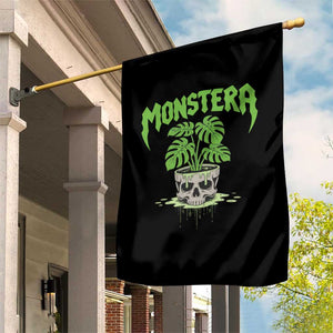 Monstera Lover Houseplant Gift Garden Flag Skull Plant Pot Graphic - Print Your Wear