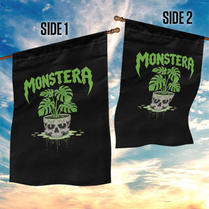 Monstera Lover Houseplant Gift Garden Flag Skull Plant Pot Graphic - Print Your Wear