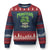 Monstera Lover Houseplant Gift Ugly Christmas Sweater Skull Plant Pot Graphic TS12 Navy Red Print Your Wear