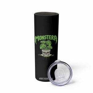 Monstera Lover Houseplant Gift Skinny Tumbler Skull Plant Pot Graphic TS12 Print Your Wear