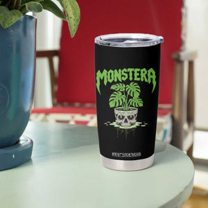 Monstera Lover Houseplant Gift Tumbler Cup Skull Plant Pot Graphic TS12 Print Your Wear