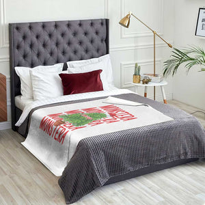 Merry Monstera Throw Blanket Plant Lover Christmas Gift - Print Your Wear