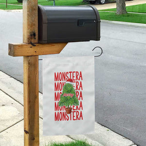 Merry Monstera Garden Flag Plant Lover Christmas Gift - Print Your Wear