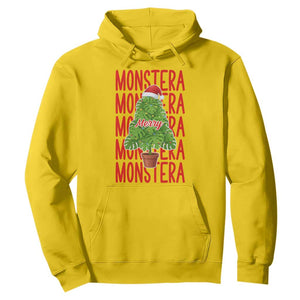Merry Monstera Hoodie Plant Lover Christmas Gift TS12 Daisy Print Your Wear