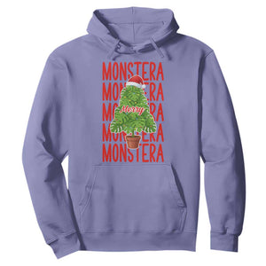 Merry Monstera Hoodie Plant Lover Christmas Gift TS12 Violet Print Your Wear