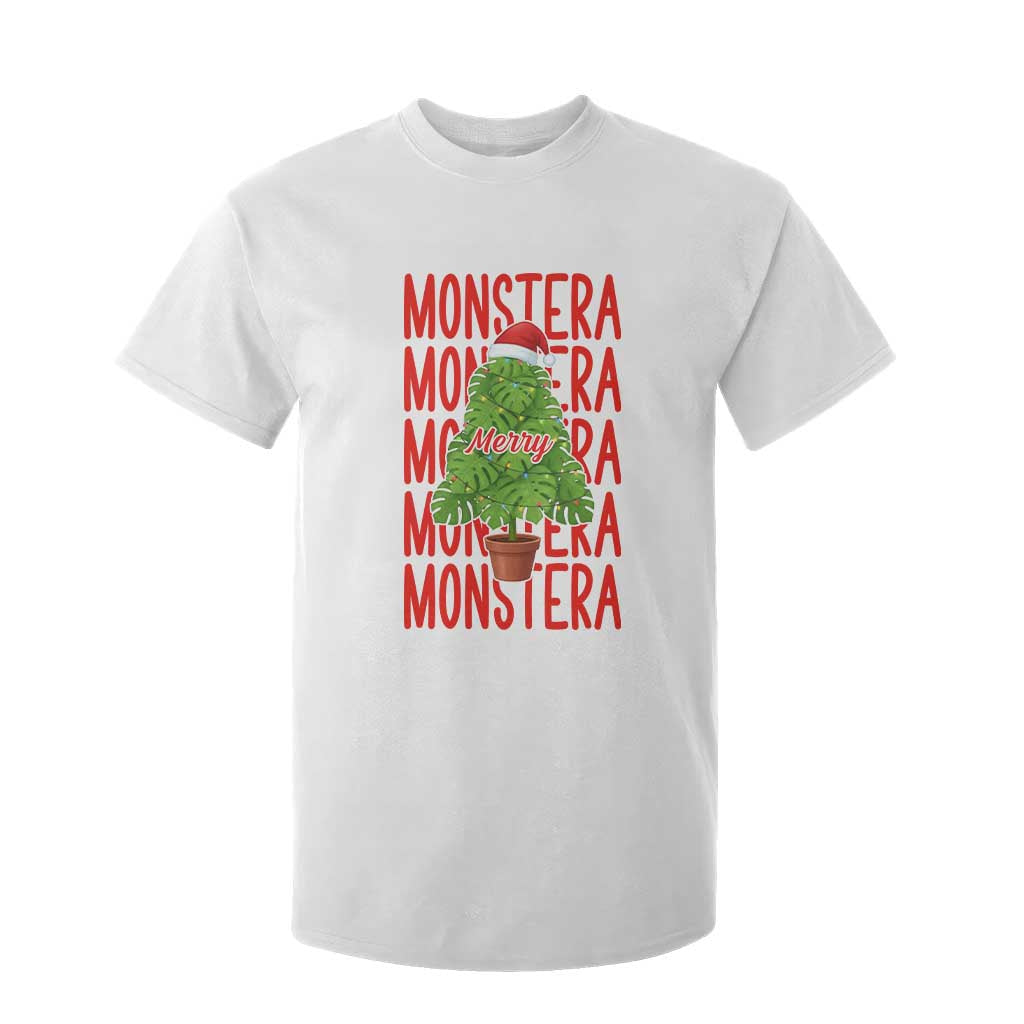 Merry Monstera T Shirt For Kid Plant Lover Christmas Gift TS12 White Print Your Wear