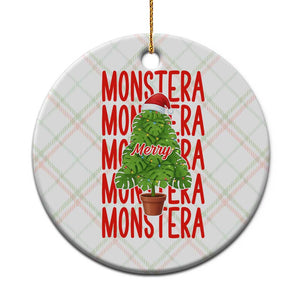 Merry Monstera Ceramic Ornament Plant Lover Xmas Gift TS12 1pc Christmas Plaid Print Your Wear