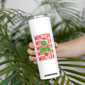 Merry Monstera Skinny Tumbler Plant Lover Christmas Gift TS12 Print Your Wear