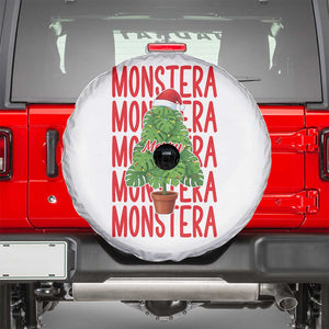 Merry Monstera Spare Tire Cover Plant Lover Christmas Gift TS12 White Print Your Wear