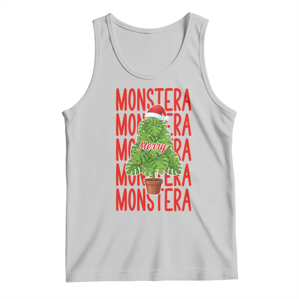 Merry Monstera Tank Top Plant Lover Christmas Gift TS12 Ash Print Your Wear