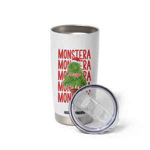 Merry Monstera Tumbler Cup Plant Lover Christmas Gift TS12 Print Your Wear