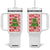 Merry Monstera Tumbler With Handle Plant Lover Christmas Gift - Print Your Wear