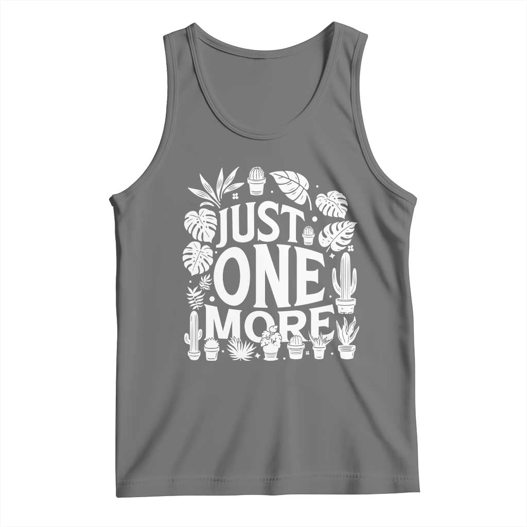 Plant Lover Humor Tank Top Just One More TS12 Black Heather Print Your Wear
