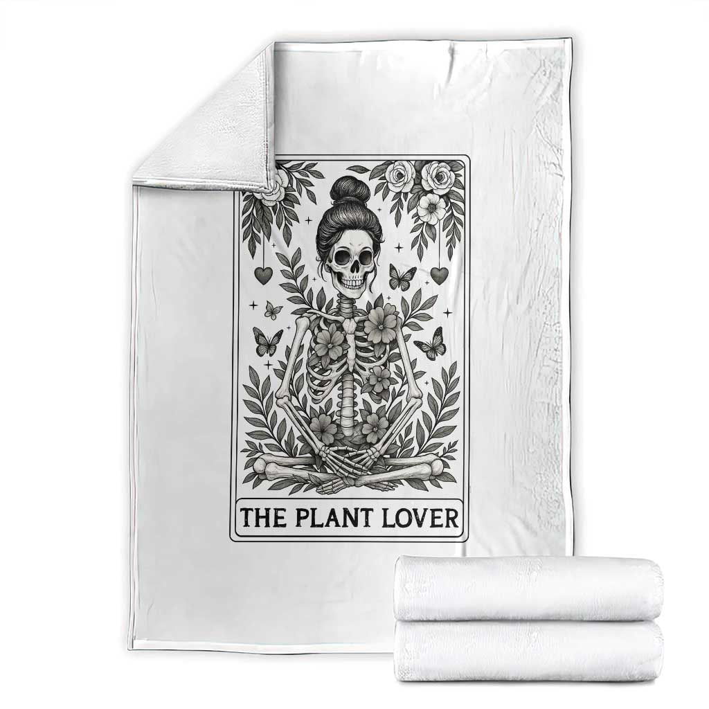 Dark Humor Tarot Card Plant Lover Gift Throw Blanket - Print Your Wear