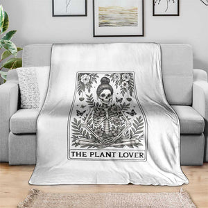 Dark Humor Tarot Card Plant Lover Gift Throw Blanket - Print Your Wear