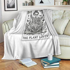 Dark Humor Tarot Card Plant Lover Gift Throw Blanket - Print Your Wear